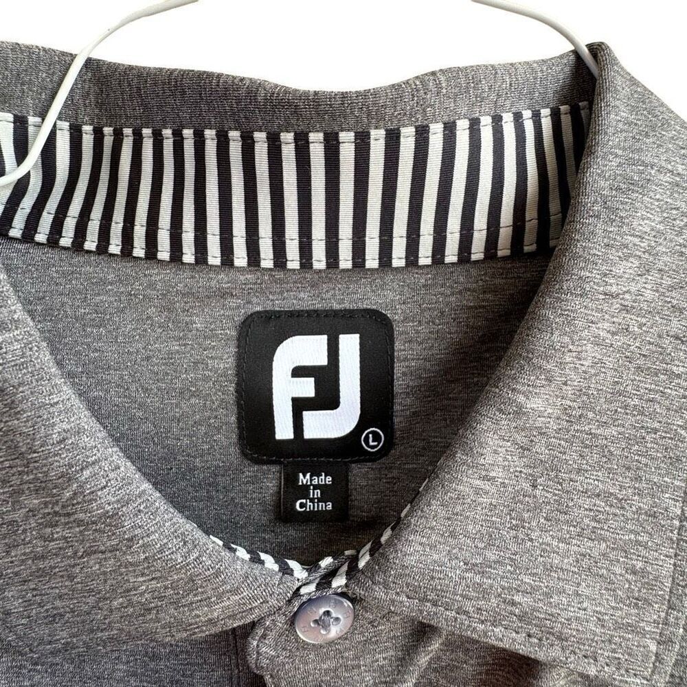 FootJoy Golf Polo Grey Men’s Size Large - Picture 5 of 6